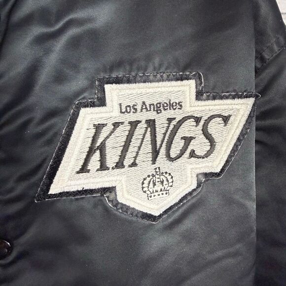 Vintage Starter Los Angeles Kings Varsity Jacket Satin Quilted Size Small - Picture 11 of 11